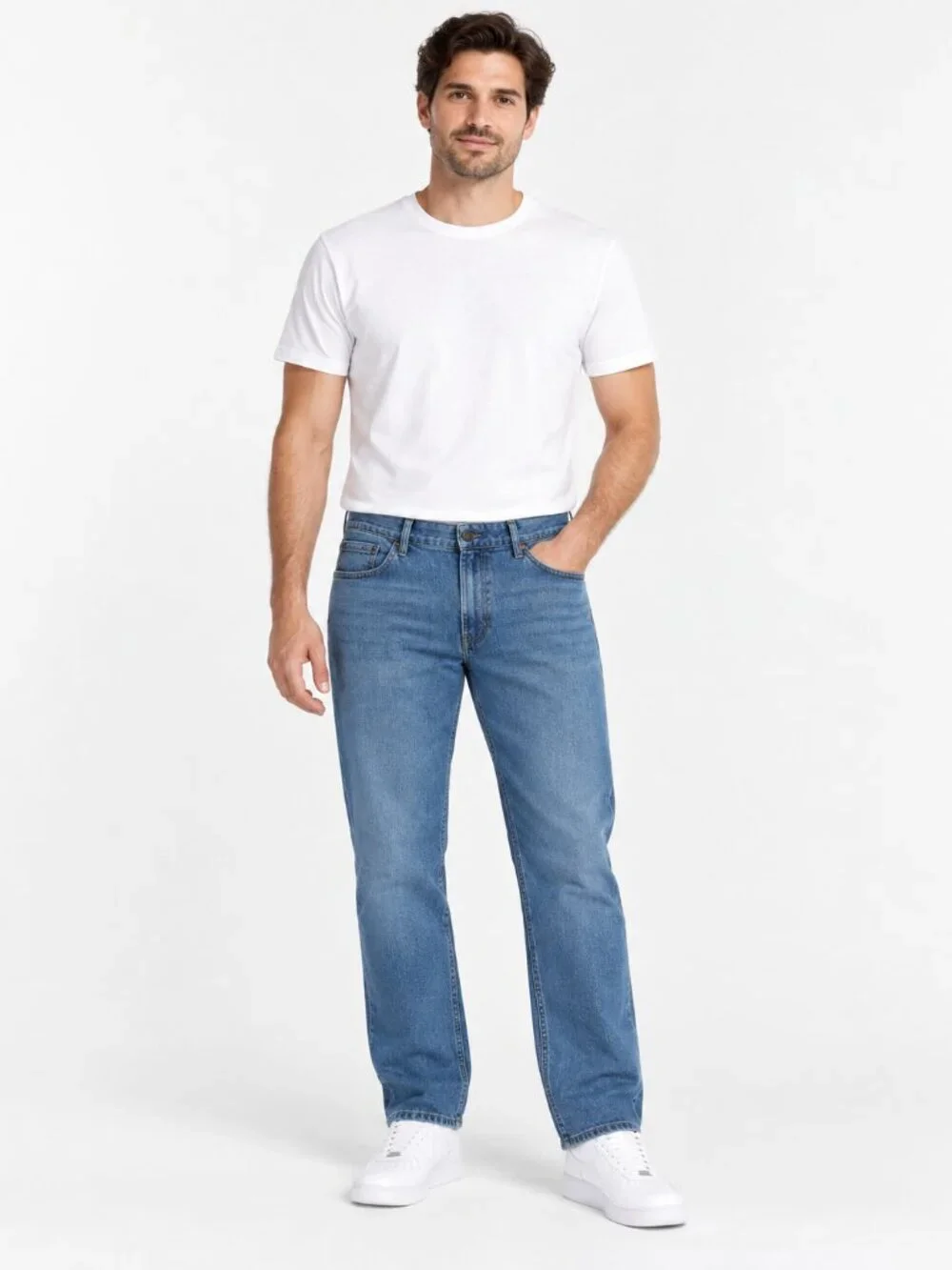 Share IZOD Saltwater Men's Jeans 38x29 Straight Fit Stretch Denim Blue NWT